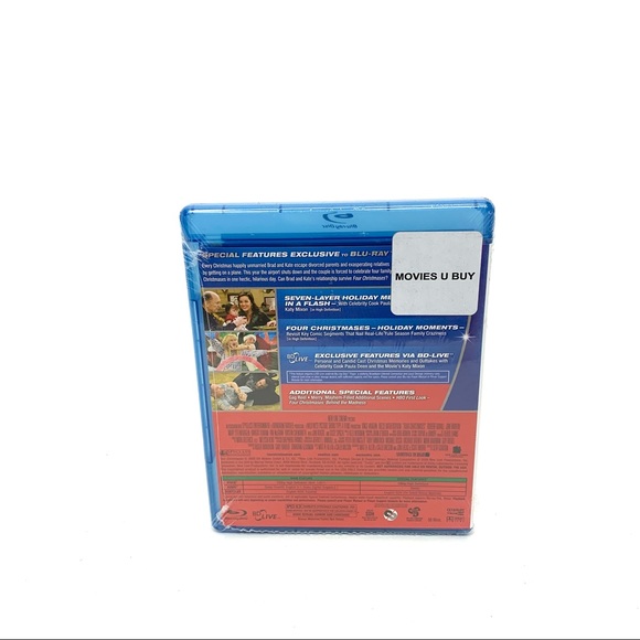 Four Christmases Blu Ray DVD Movie Vince Vaughn Reese Witherspoon Bonus Content - Picture 2 of 9